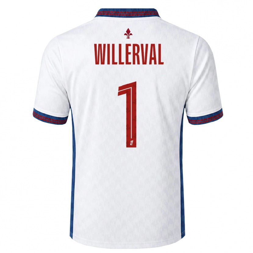 Danxen Donna Maglia William Willerval #1 Rosso Bianco Blu Kit Gara Away 2026/27 Maglietta