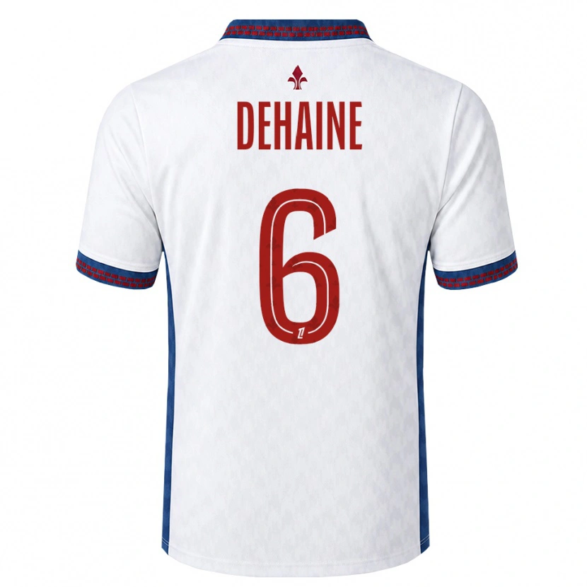 Danxen Donna Maglia Axel Dehaine #6 Rosso Bianco Blu Kit Gara Away 2026/27 Maglietta