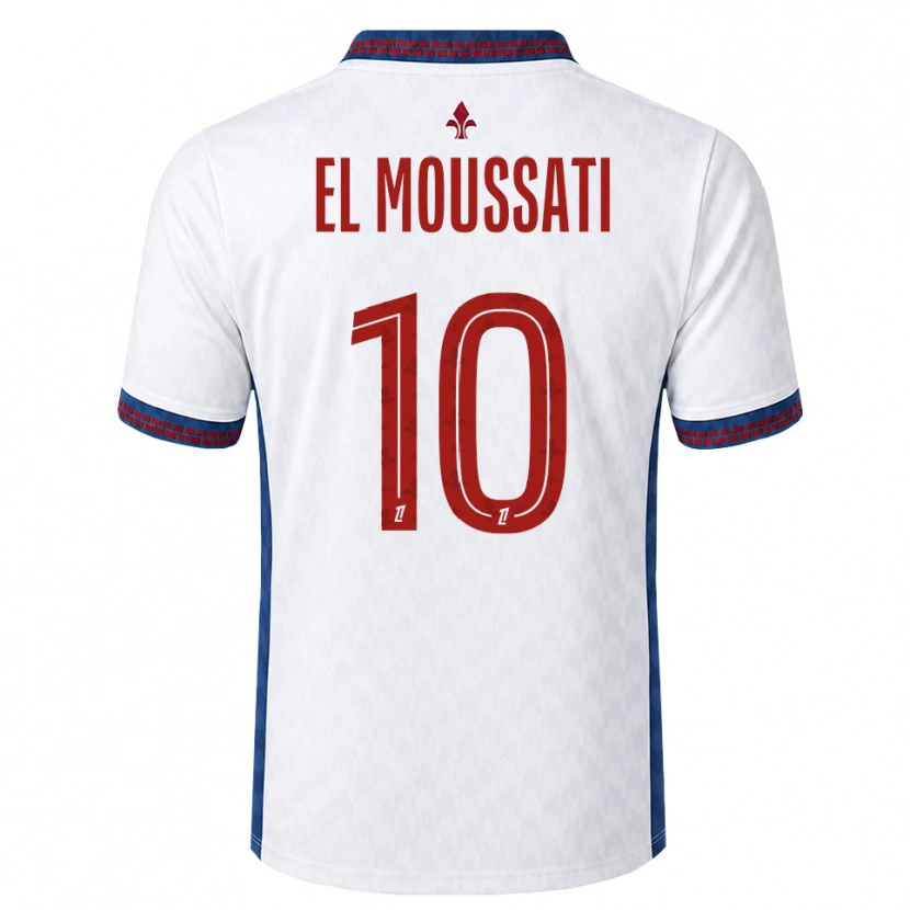 Danxen Donna Maglia Redouane El Moussati #10 Rosso Bianco Blu Kit Gara Away 2026/27 Maglietta