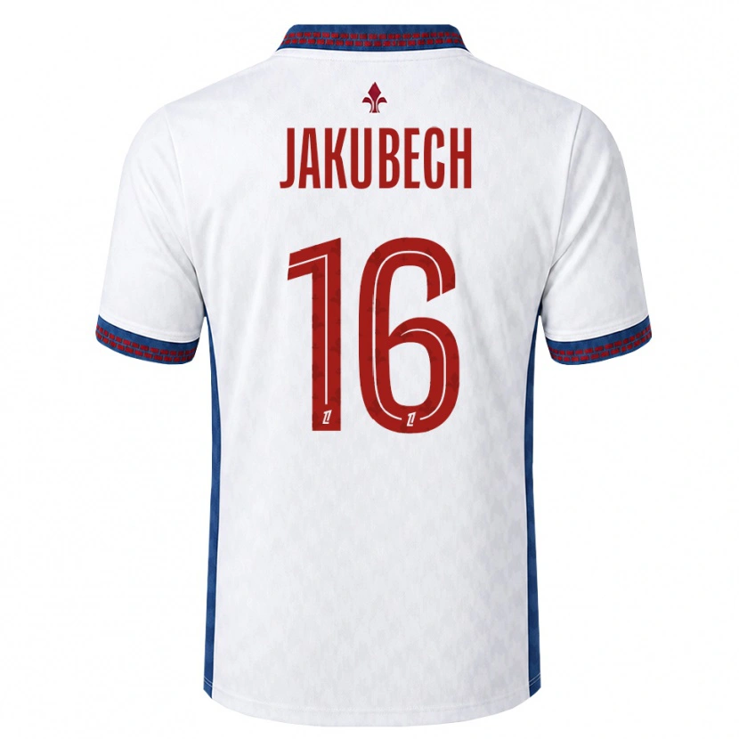Danxen Donna Maglia Adam Jakubech #16 Rosso Bianco Blu Kit Gara Away 2026/27 Maglietta