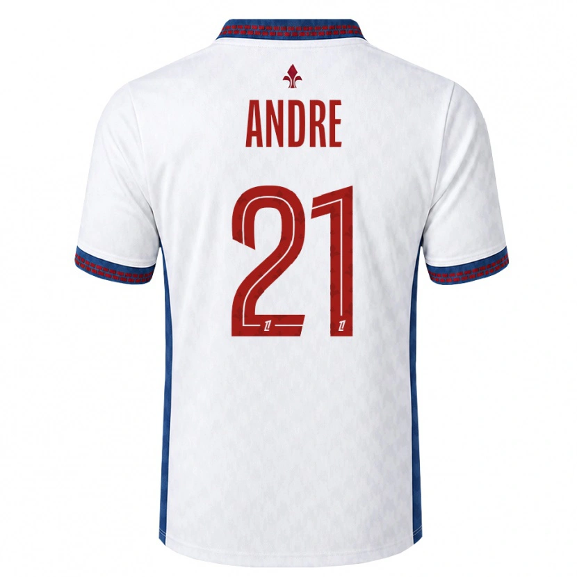 Danxen Donna Maglia Benjamin André #21 Rosso Bianco Blu Kit Gara Away 2026/27 Maglietta