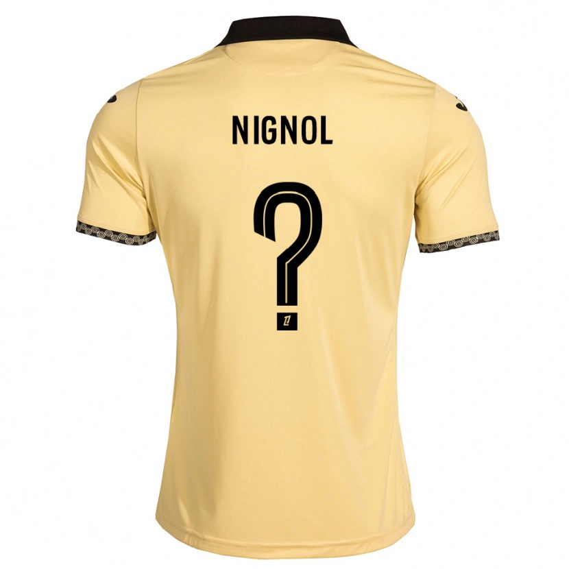 Danxen Donna Maglia Vincent Nignol #0 Bianco Avorio Nero Kit Gara Away 2026/27 Maglietta
