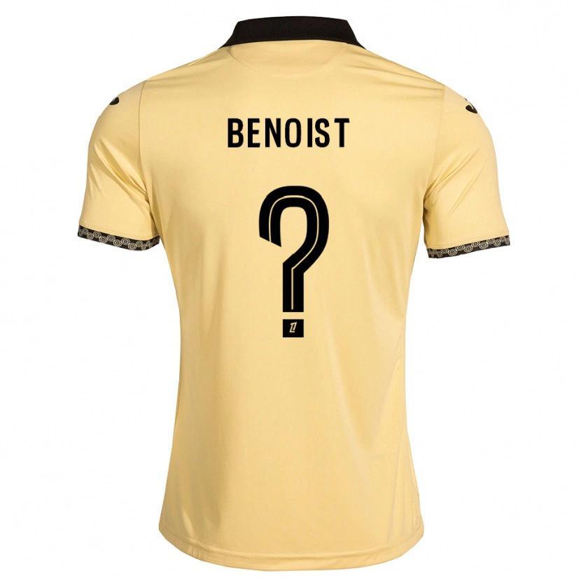 Danxen Donna Maglia Baptiste Benoist #0 Bianco Avorio Nero Kit Gara Away 2026/27 Maglietta