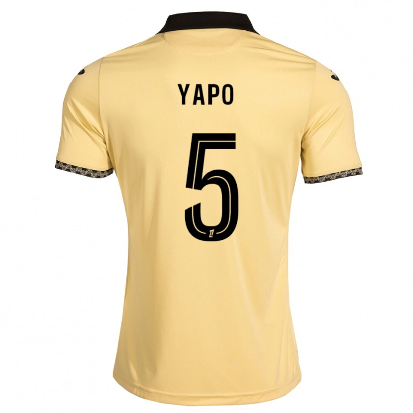 Danxen Donna Maglia Ezekiel Yapo #5 Bianco Avorio Nero Kit Gara Away 2026/27 Maglietta