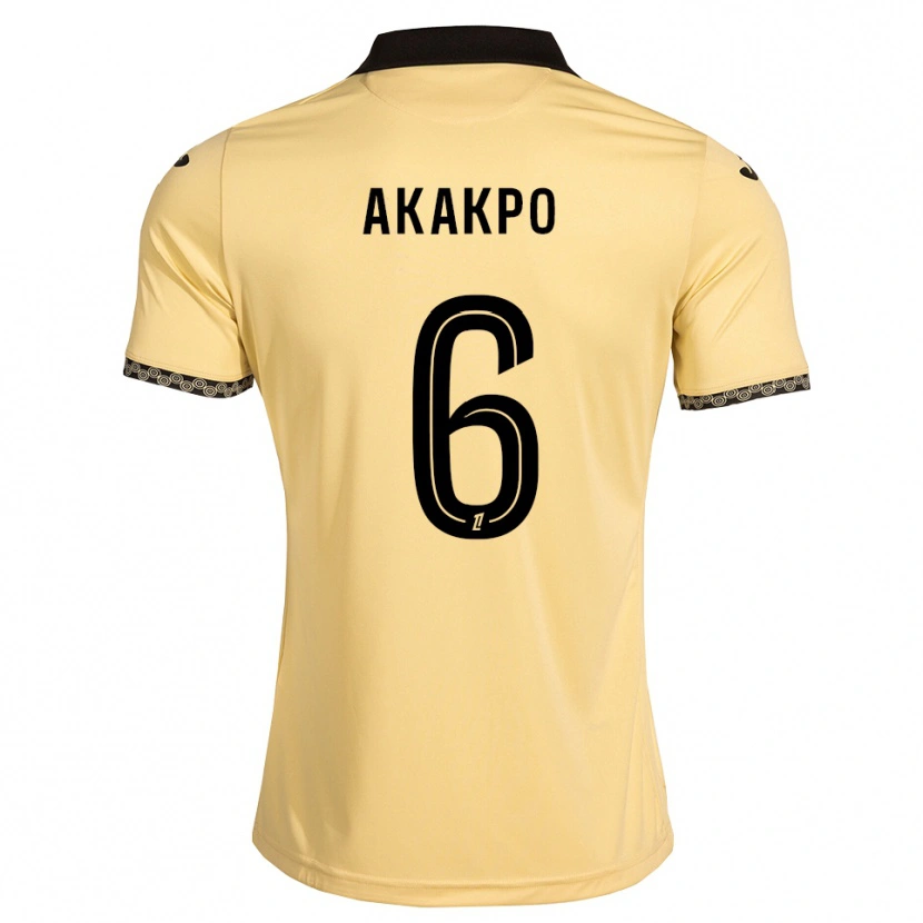Danxen Donna Maglia Izak Akakpo #6 Bianco Avorio Nero Kit Gara Away 2026/27 Maglietta