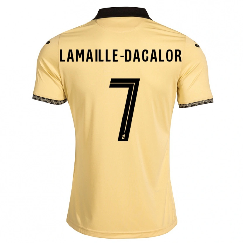 Danxen Donna Maglia Olan Lamaille-Dacalor #7 Bianco Avorio Nero Kit Gara Away 2026/27 Maglietta