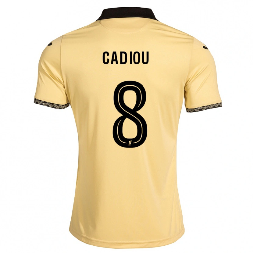 Danxen Donna Maglia Noah Cadiou #8 Bianco Avorio Nero Kit Gara Away 2026/27 Maglietta