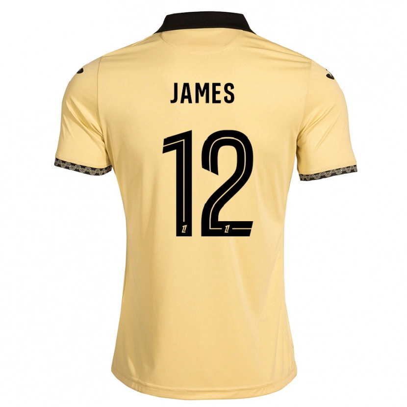 Danxen Donna Maglia Isaac James #12 Bianco Avorio Nero Kit Gara Away 2026/27 Maglietta