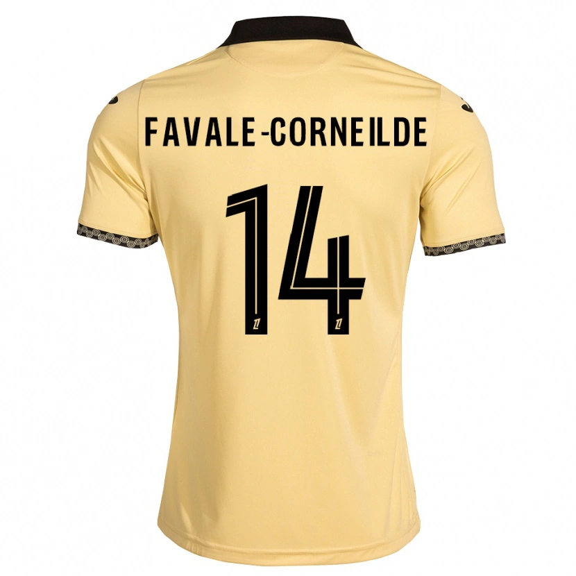 Danxen Donna Maglia Gianni Favale-Corneilde #14 Bianco Avorio Nero Kit Gara Away 2026/27 Maglietta
