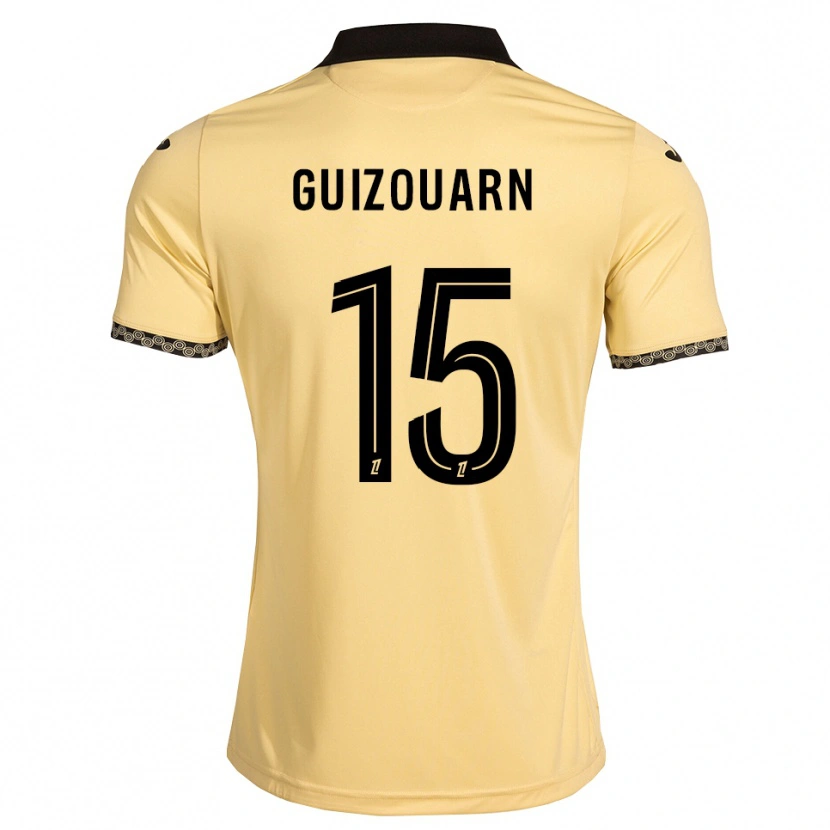 Danxen Donna Maglia Dorian Guizouarn #15 Bianco Avorio Nero Kit Gara Away 2026/27 Maglietta