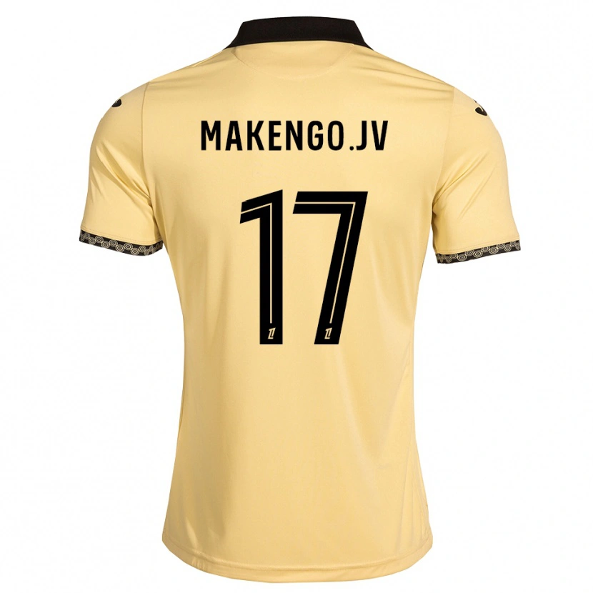 Danxen Donna Maglia Jean-Victor Makengo #17 Bianco Avorio Nero Kit Gara Away 2026/27 Maglietta