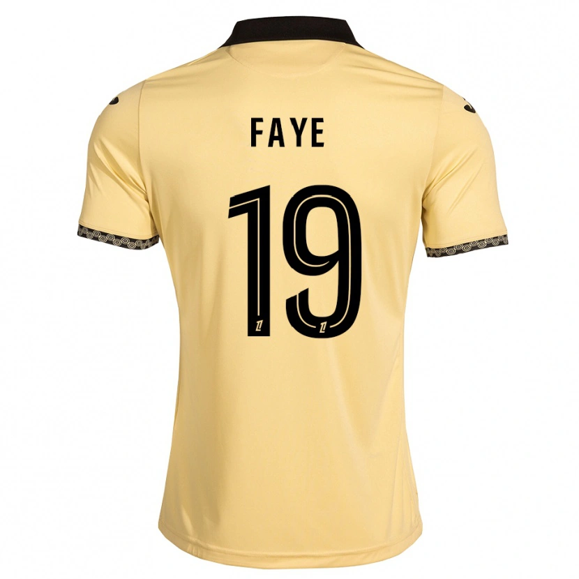 Danxen Donna Maglia Souleymane Faye #19 Bianco Avorio Nero Kit Gara Away 2026/27 Maglietta