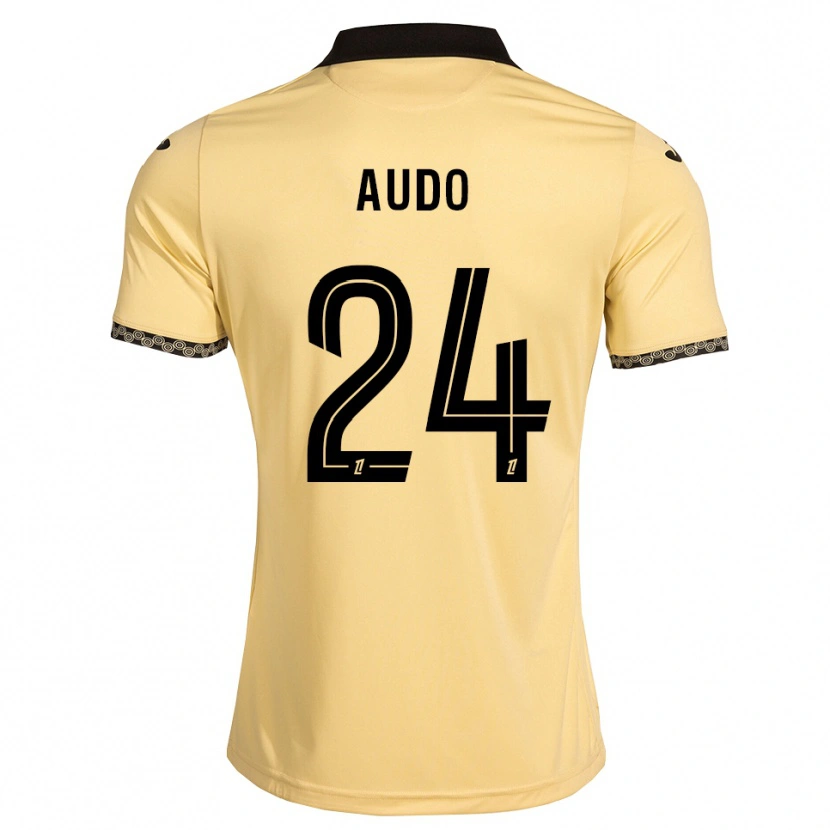 Danxen Donna Maglia Noémie Audo #24 Bianco Avorio Nero Kit Gara Away 2026/27 Maglietta