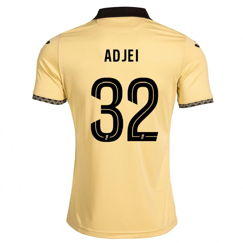 Danxen Donna Maglia Nathaniel Adjei #32 Bianco Avorio Nero Kit Gara Away 2026/27 Maglietta