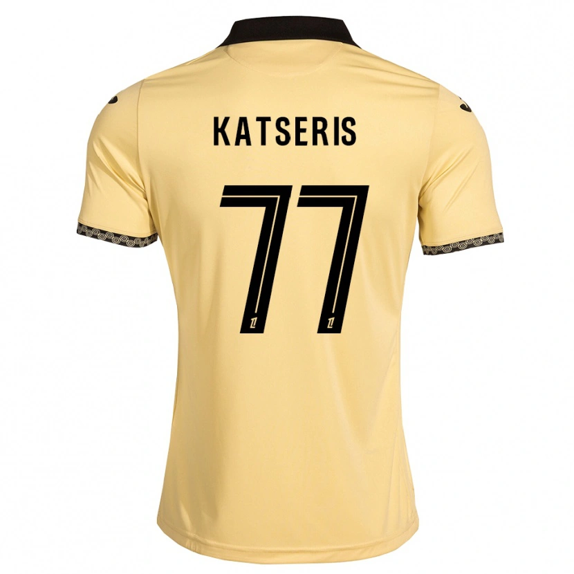Danxen Donna Maglia Panos Katseris #77 Bianco Avorio Nero Kit Gara Away 2026/27 Maglietta