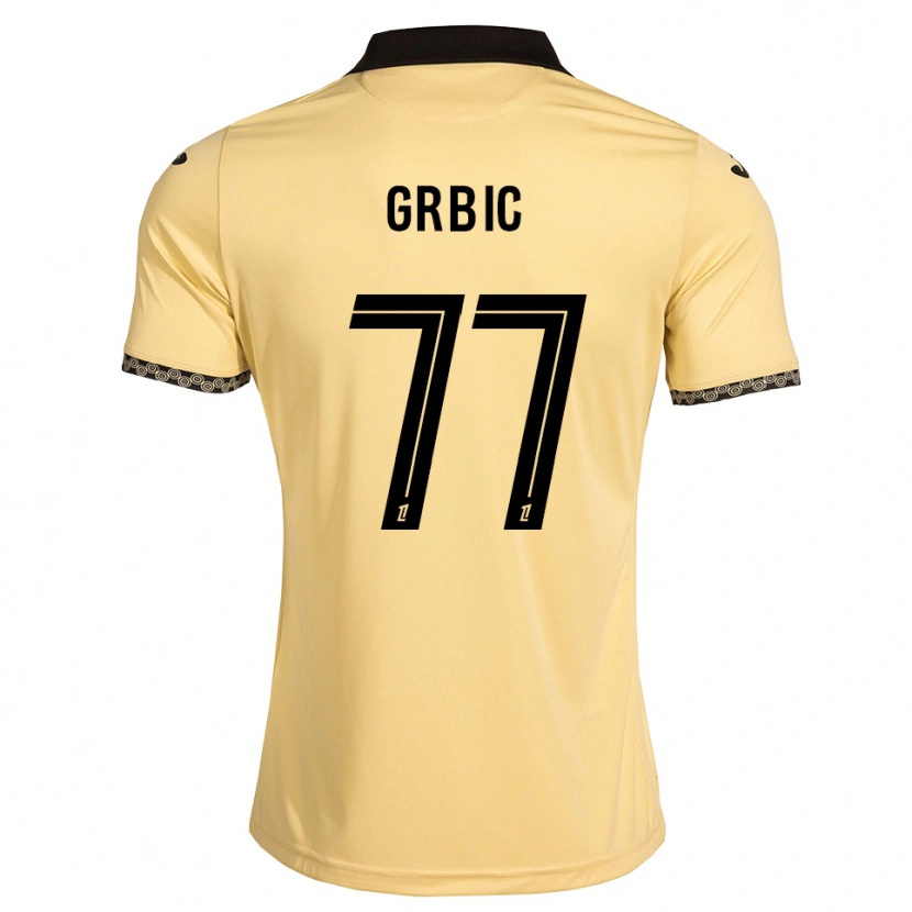 Danxen Donna Maglia Adrian Grbic #77 Bianco Avorio Nero Kit Gara Away 2026/27 Maglietta