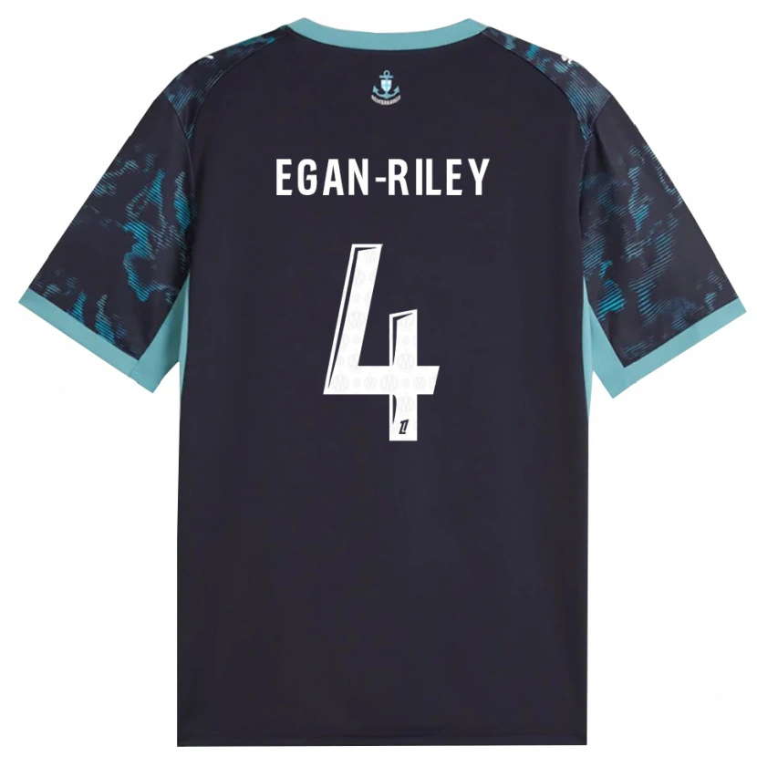 Danxen Donna Maglia Cj Egan-Riley #4 Turchese Pallido Bianco Nero Kit Gara Away 2026/27 Maglietta