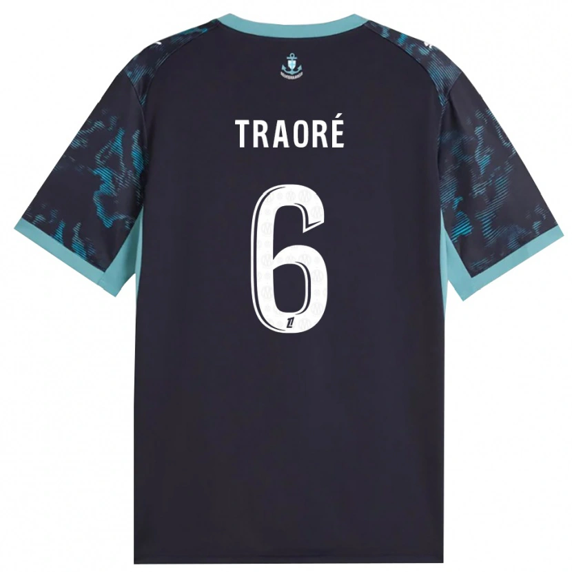 Danxen Donna Maglia Soumaïla Traoré #6 Turchese Pallido Bianco Nero Kit Gara Away 2026/27 Maglietta