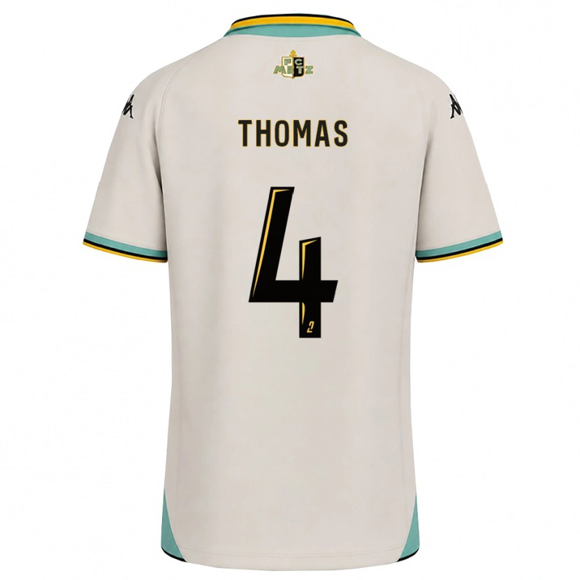 Danxen Donna Maglia Gabriel Thomas #4 Bianco Floreale Nero Kit Gara Away 2026/27 Maglietta