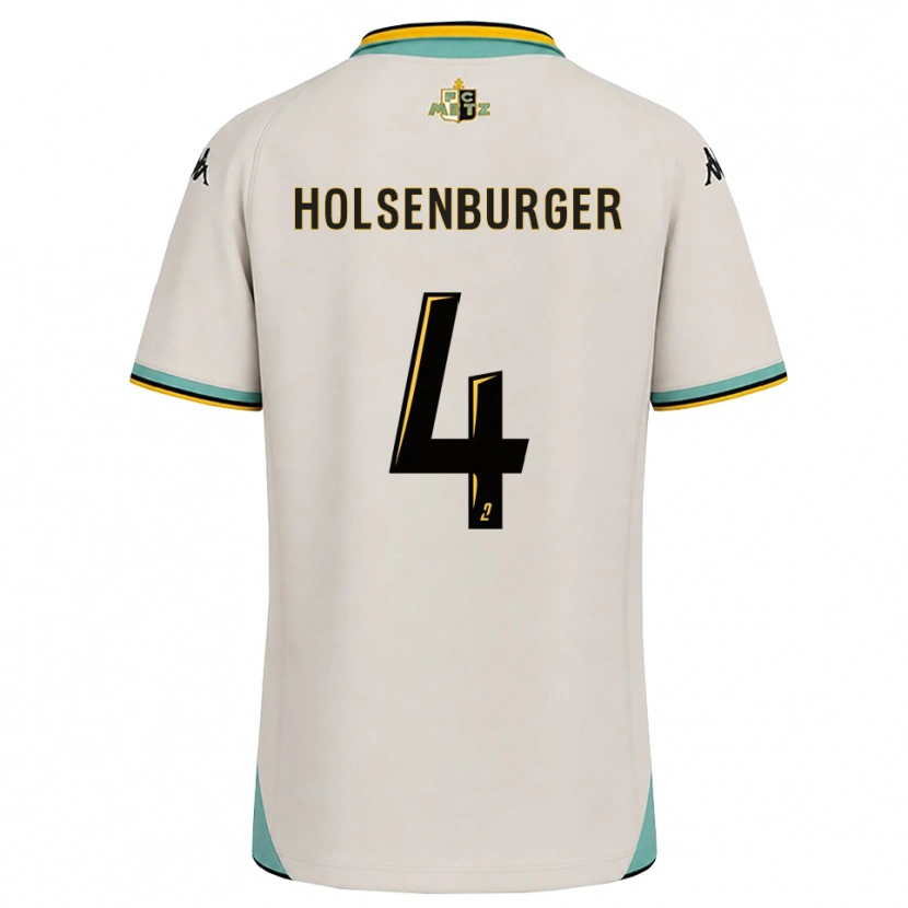 Danxen Donna Maglia Ruben Holsenburger #4 Bianco Floreale Nero Kit Gara Away 2026/27 Maglietta