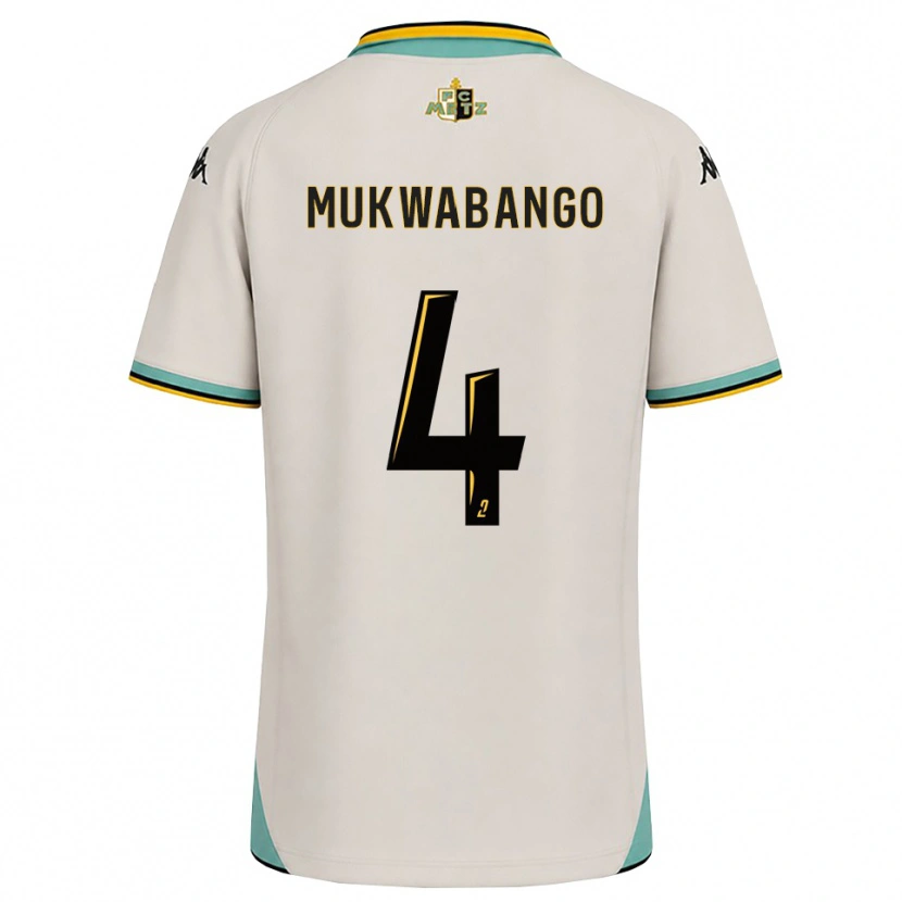 Danxen Donna Maglia Bénit Mukwabango #4 Bianco Floreale Nero Kit Gara Away 2026/27 Maglietta