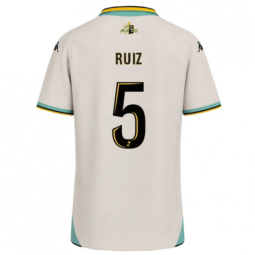 Danxen Donna Maglia Jean Ruiz #5 Bianco Floreale Nero Kit Gara Away 2026/27 Maglietta