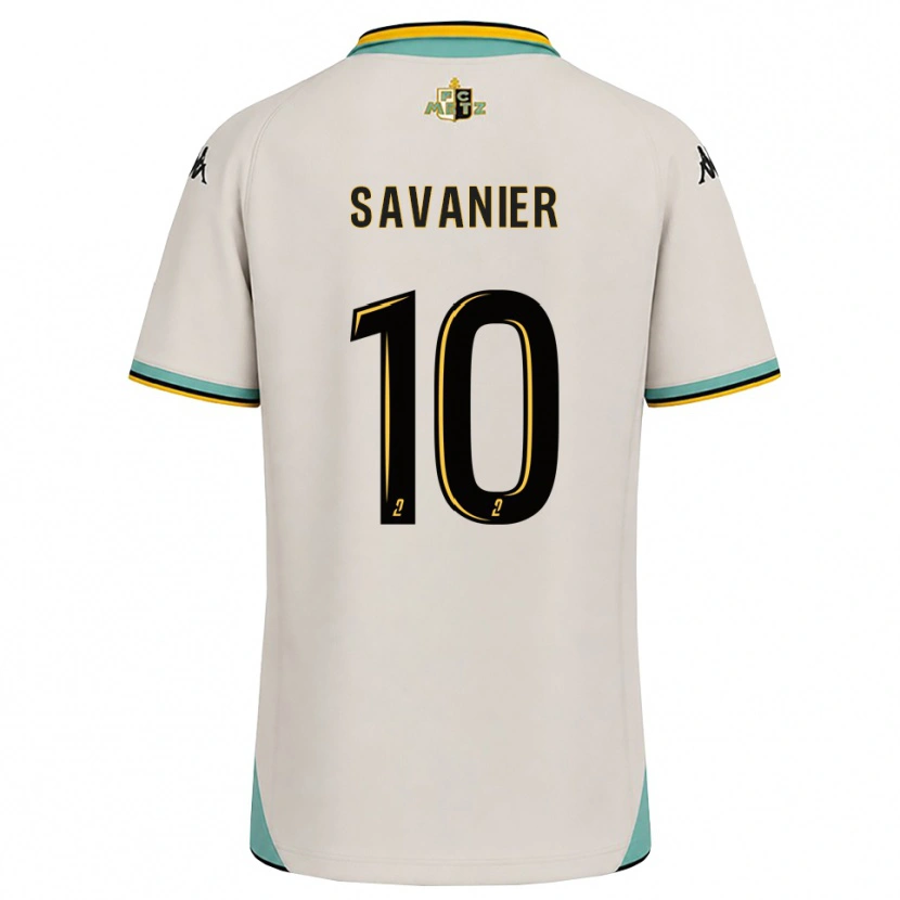 Danxen Donna Maglia Téji Savanier #10 Bianco Floreale Nero Kit Gara Away 2026/27 Maglietta