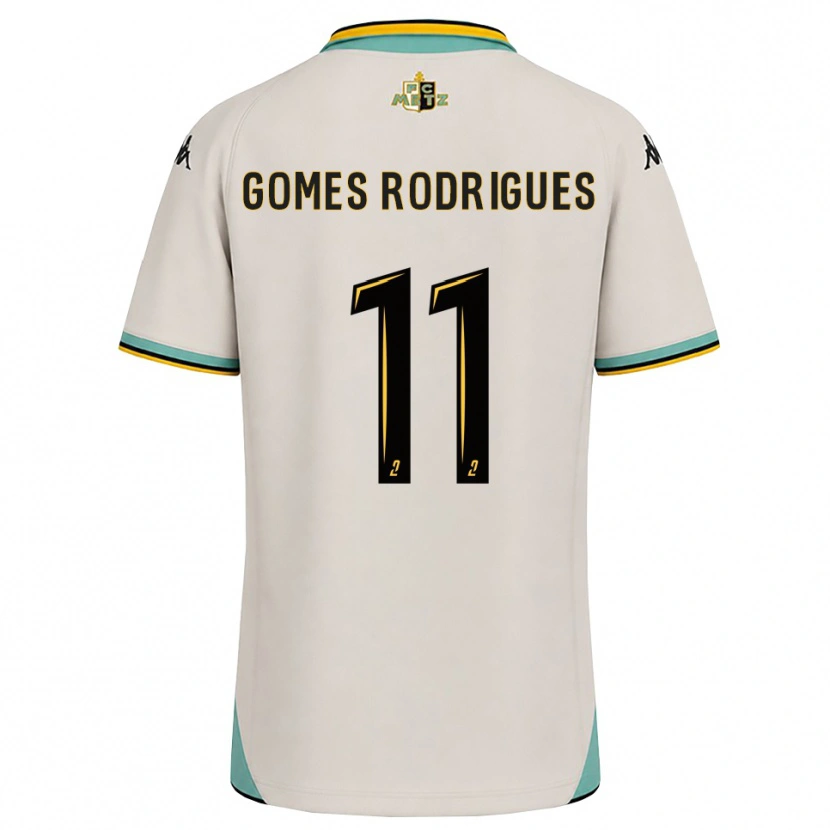 Danxen Donna Maglia Jess Gomes Rodrigues #11 Bianco Floreale Nero Kit Gara Away 2026/27 Maglietta