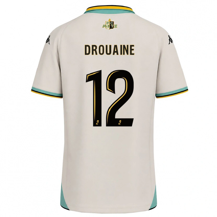 Danxen Donna Maglia Mathieu Drouaine #12 Bianco Floreale Nero Kit Gara Away 2026/27 Maglietta