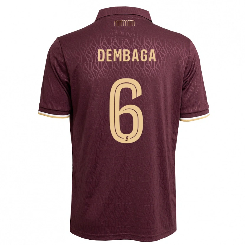 Danxen Donna Maglia Boubakar Dembaga #6 Marrone Sabbia Vinaccia Kit Gara Away 2026/27 Maglietta