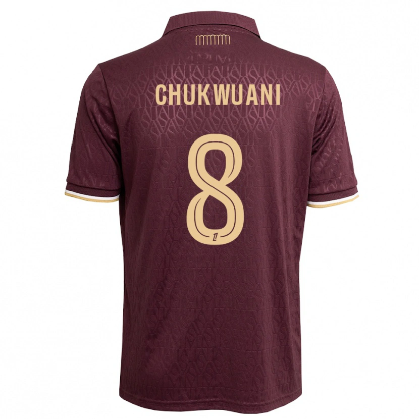 Danxen Donna Maglia Ekene Chukwuani #8 Marrone Sabbia Vinaccia Kit Gara Away 2026/27 Maglietta