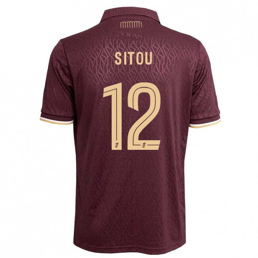 Danxen Donna Maglia Kévin Sitou #12 Marrone Sabbia Vinaccia Kit Gara Away 2026/27 Maglietta