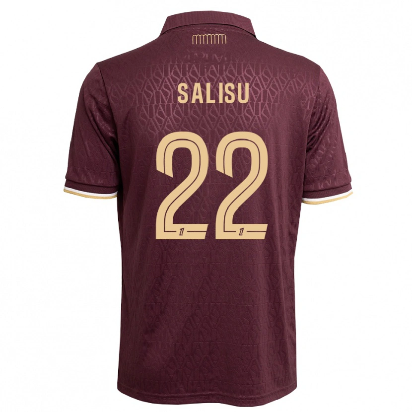 Danxen Donna Maglia Mohammed Salisu #22 Marrone Sabbia Vinaccia Kit Gara Away 2026/27 Maglietta