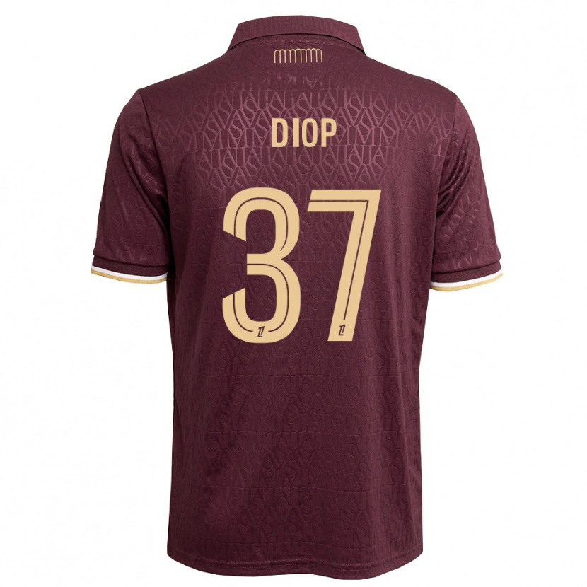 Danxen Donna Maglia Edan Diop #37 Marrone Sabbia Vinaccia Kit Gara Away 2026/27 Maglietta