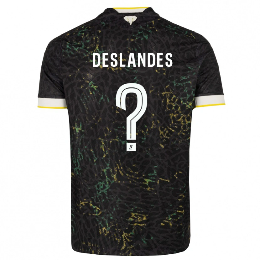 Danxen Donna Maglia Louness Deslandes #0 Nero Bianco Giallo Kit Gara Away 2026/27 Maglietta