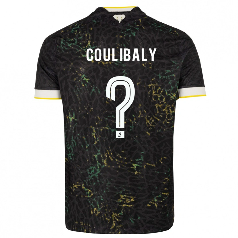 Danxen Donna Maglia Dylan Coulibaly #0 Nero Bianco Giallo Kit Gara Away 2026/27 Maglietta