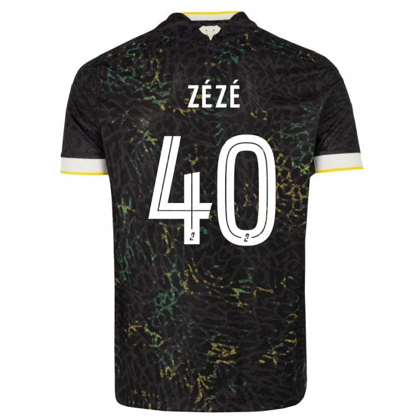 Danxen Donna Maglia Yanel Zézé #40 Nero Bianco Giallo Kit Gara Away 2026/27 Maglietta