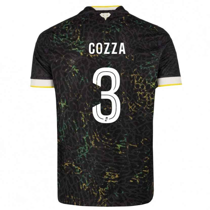 Danxen Donna Maglia Nicolas Cozza #3 Nero Bianco Giallo Kit Gara Away 2026/27 Maglietta