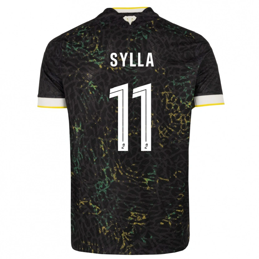 Danxen Donna Maglia Karamoko Sylla #11 Nero Bianco Giallo Kit Gara Away 2026/27 Maglietta