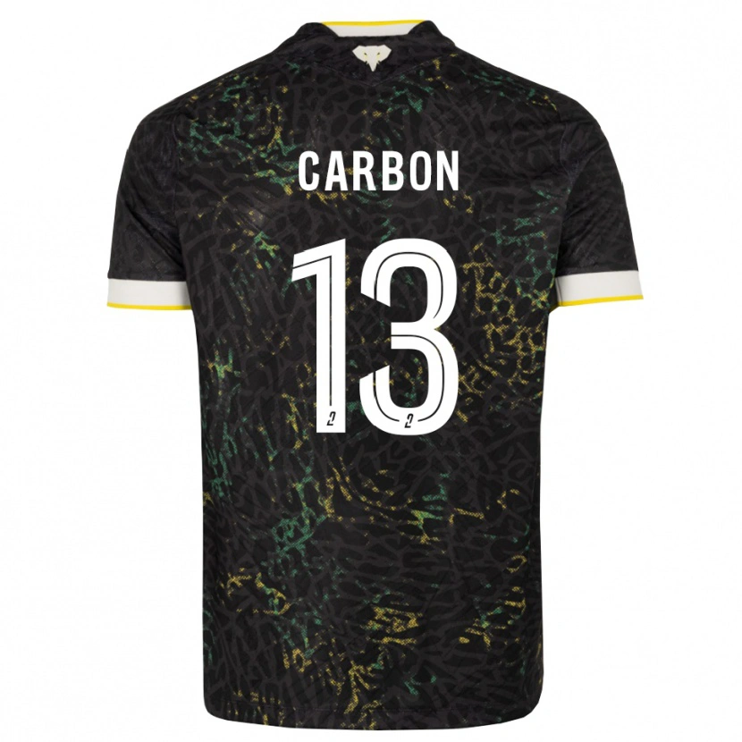 Danxen Donna Maglia Lancelot Carbon #13 Nero Bianco Giallo Kit Gara Away 2026/27 Maglietta