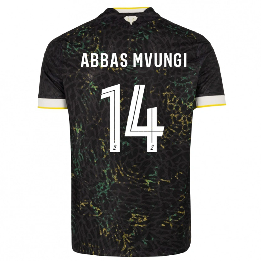 Danxen Donna Maglia Omar Abbas Mvungi #14 Nero Bianco Giallo Kit Gara Away 2026/27 Maglietta