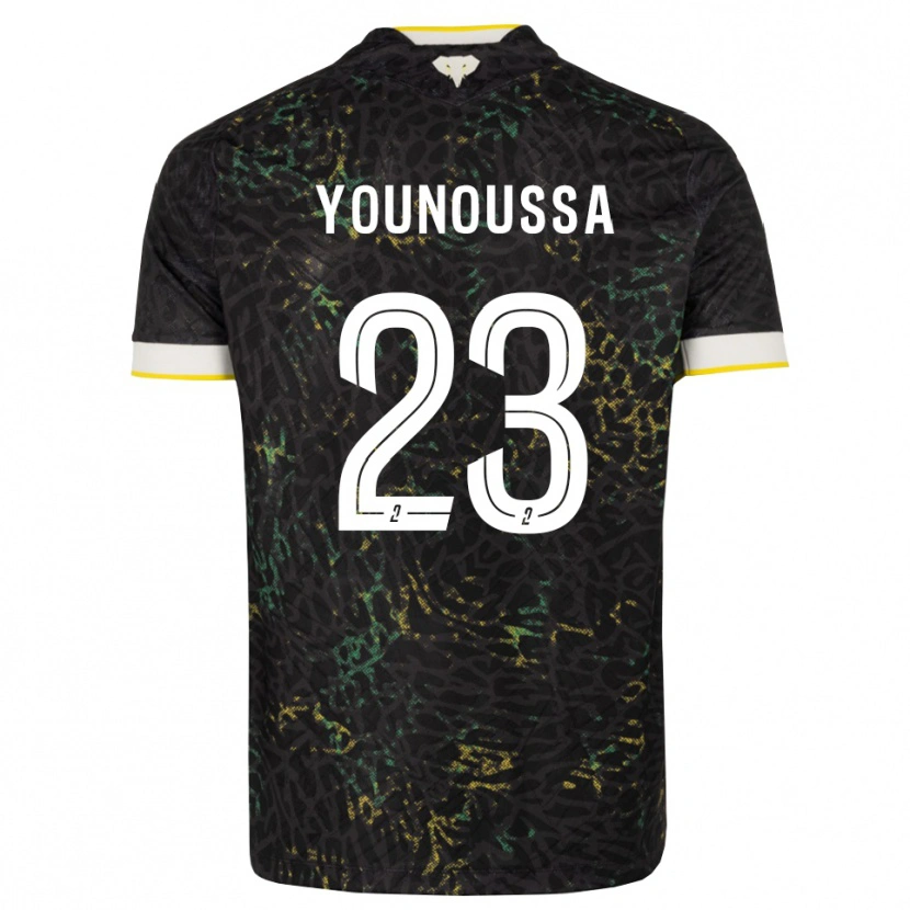 Danxen Donna Maglia Wilitty Younoussa #23 Nero Bianco Giallo Kit Gara Away 2026/27 Maglietta