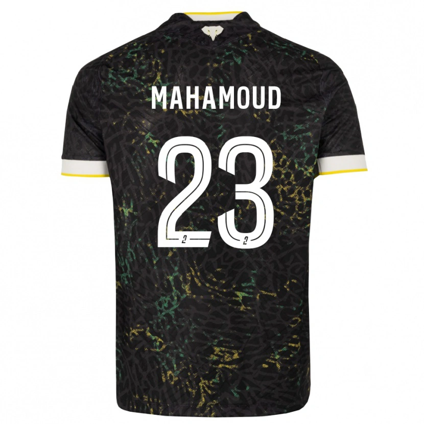 Danxen Donna Maglia Adel Mahamoud #23 Nero Bianco Giallo Kit Gara Away 2026/27 Maglietta