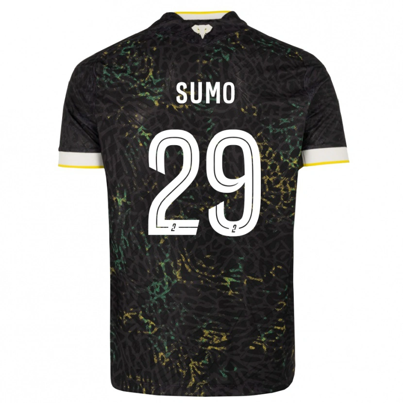 Danxen Donna Maglia Eva Sumo #29 Nero Bianco Giallo Kit Gara Away 2026/27 Maglietta