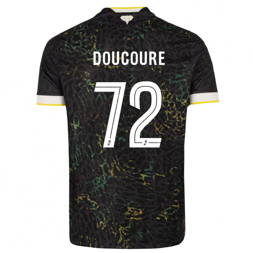 Danxen Donna Maglia Sékou Doucouré #72 Nero Bianco Giallo Kit Gara Away 2026/27 Maglietta