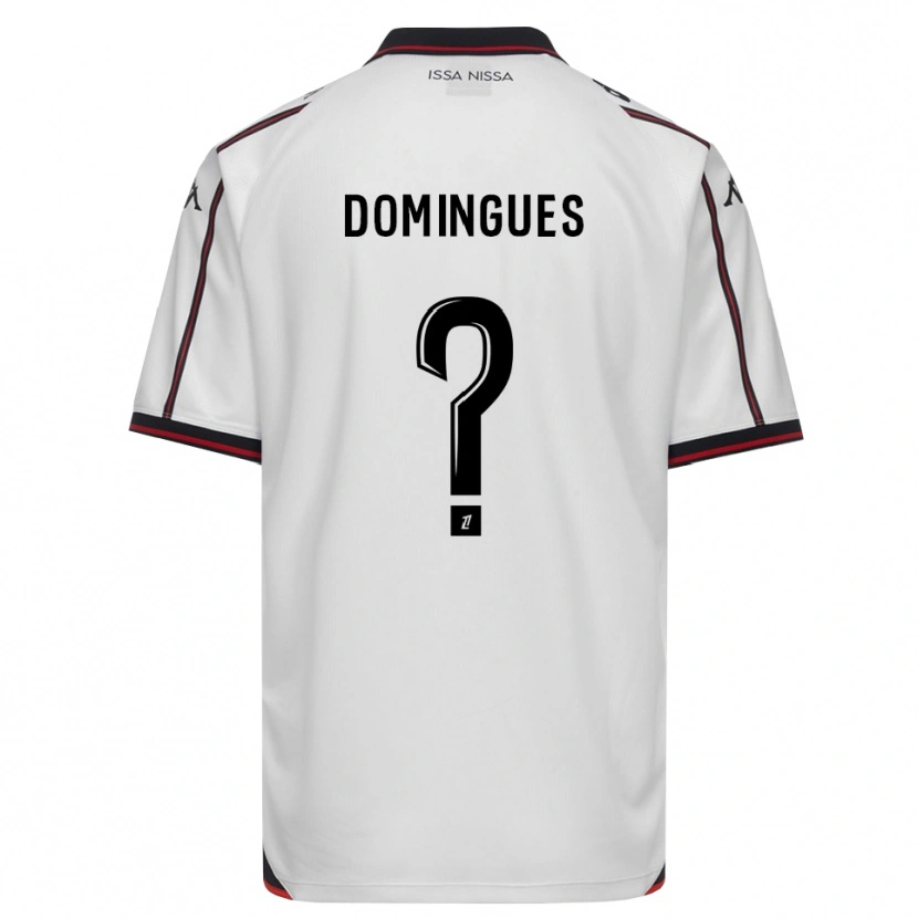 Danxen Donna Maglia Lorenzo Domingues #0 Nero Bianco Kit Gara Away 2026/27 Maglietta