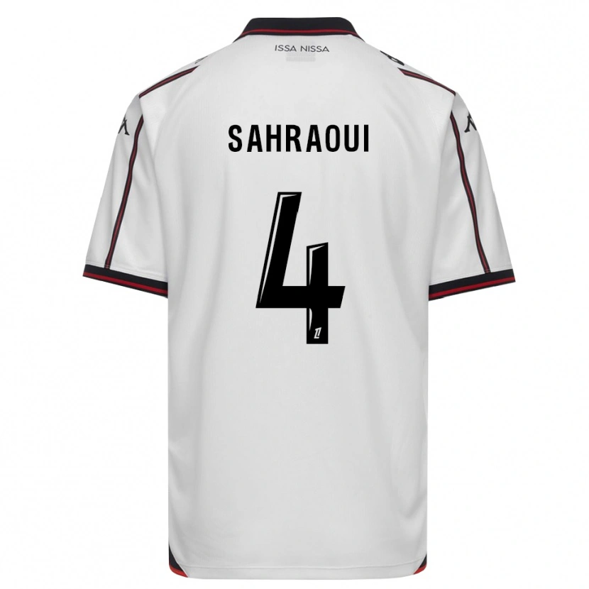 Danxen Donna Maglia Elias Sahraoui #4 Nero Bianco Kit Gara Away 2026/27 Maglietta
