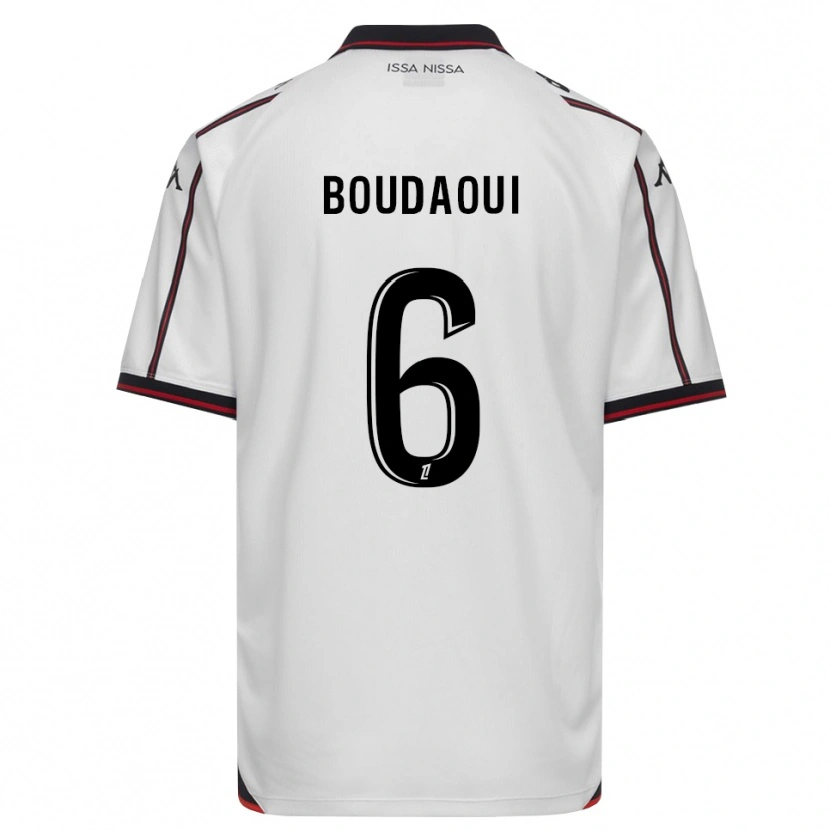 Danxen Donna Maglia Hicham Boudaoui #6 Nero Bianco Kit Gara Away 2026/27 Maglietta