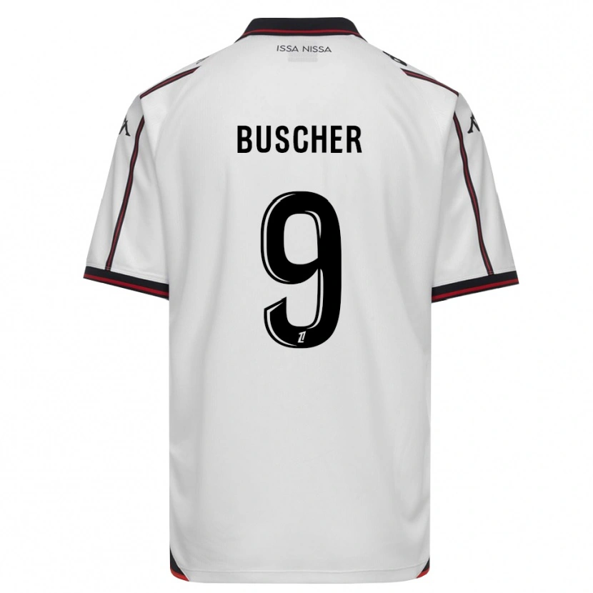 Danxen Donna Maglia Mickaël Buscher #9 Nero Bianco Kit Gara Away 2026/27 Maglietta
