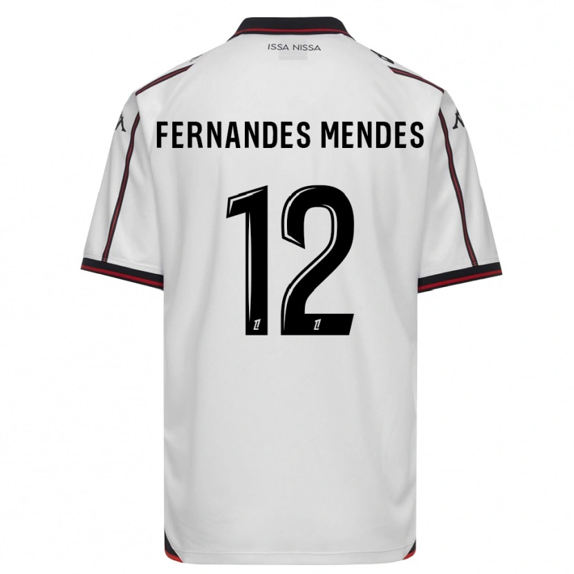 Danxen Donna Maglia Mathis Fernandes Mendes #12 Nero Bianco Kit Gara Away 2026/27 Maglietta
